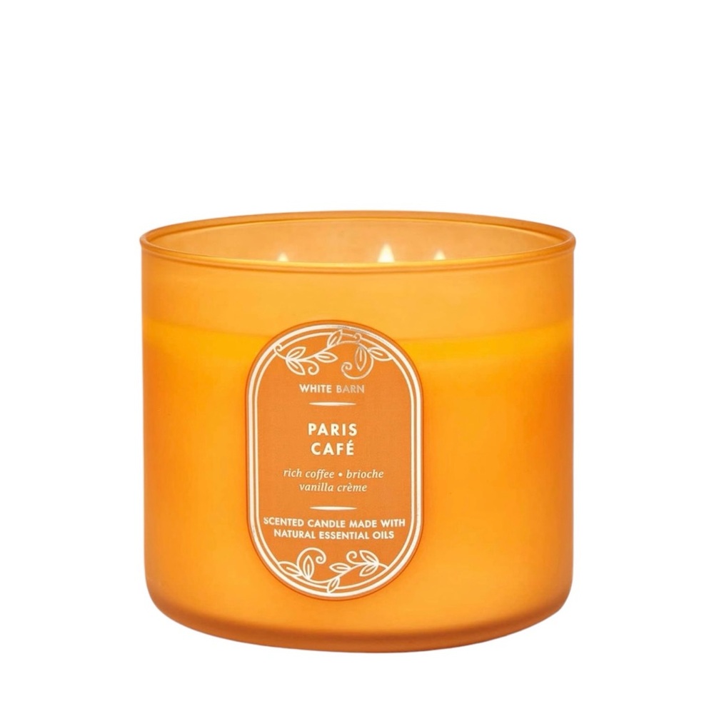 White Barn - Bath & Body Works “PARIS CAFE” 3-Wick Candle. NEW, NWT